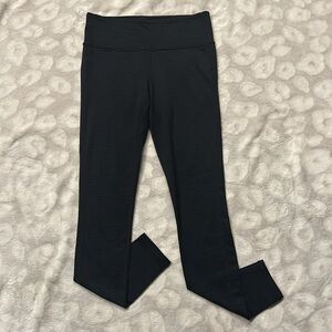 Athleta High Rise Jacquard Chaturanga Tights Leggings size Medium Tall Black